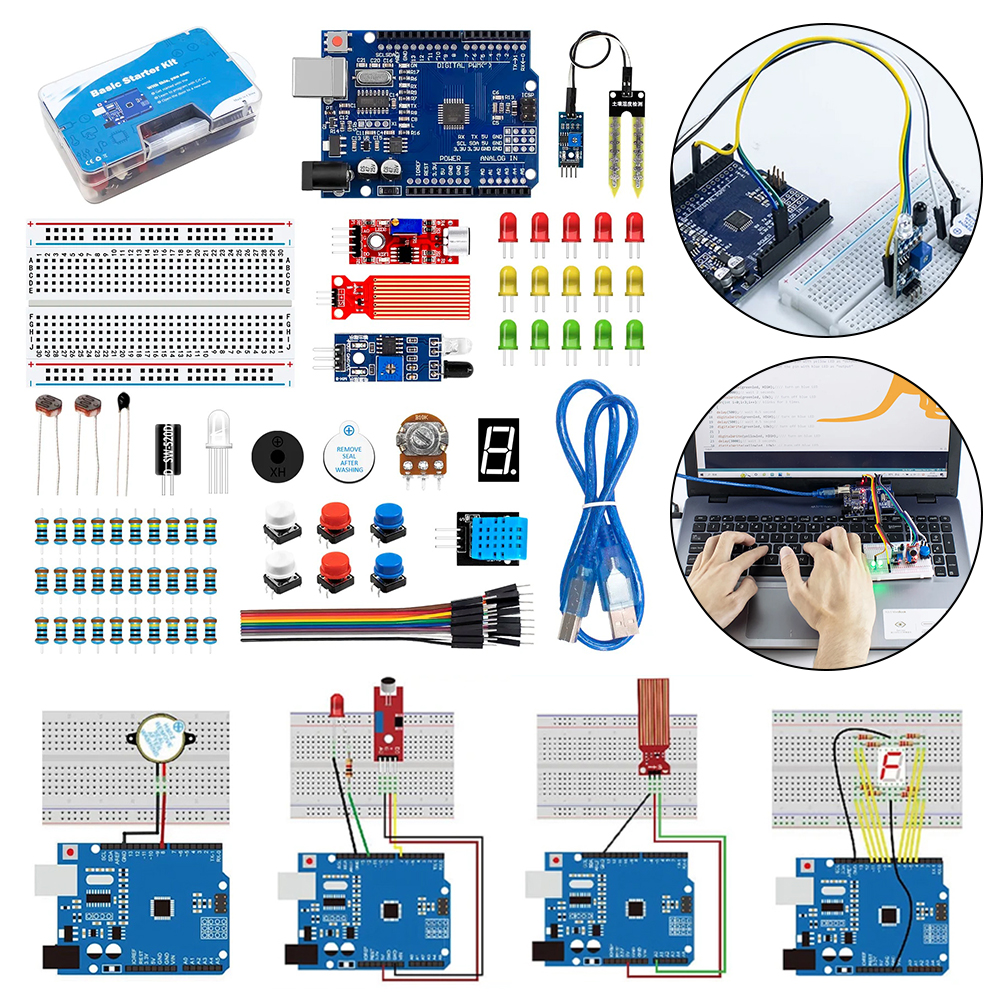 Diy Electronics Basics - Basic Starter Kit with Breadboard Sensor