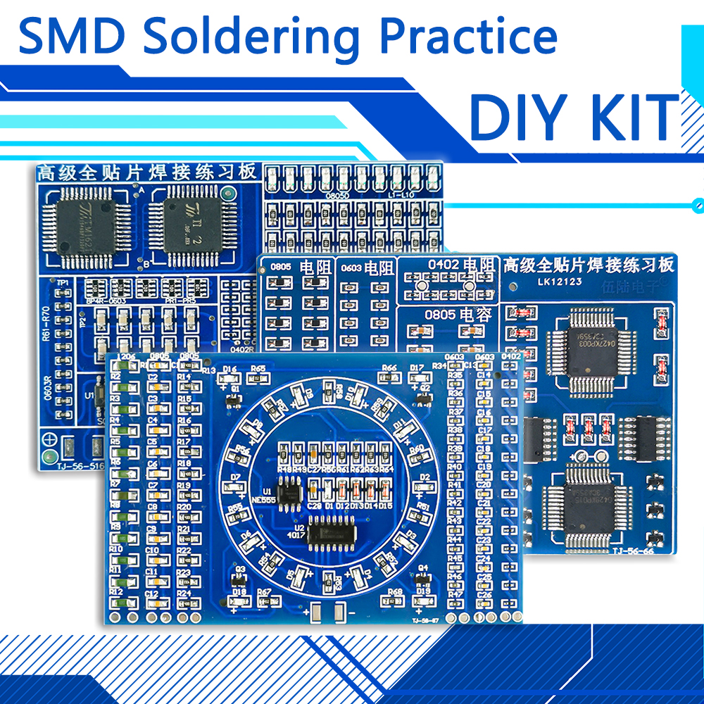 Diy Electronics Basics - Soldering Practice Three-Piece Set SMD Circuit