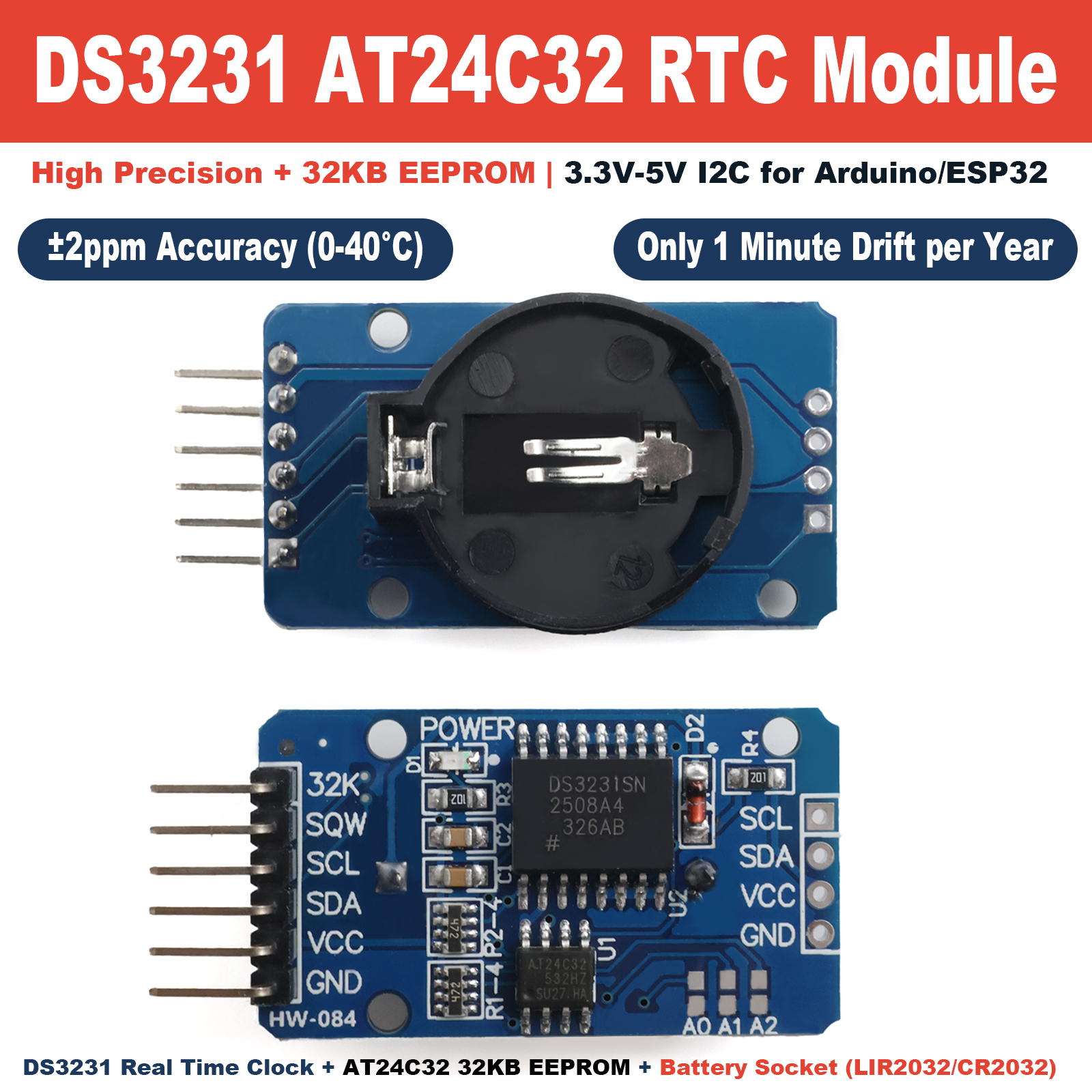 Rtc Module Ds3231 - DS3231 AT24C32 IIC Precision RTC Real