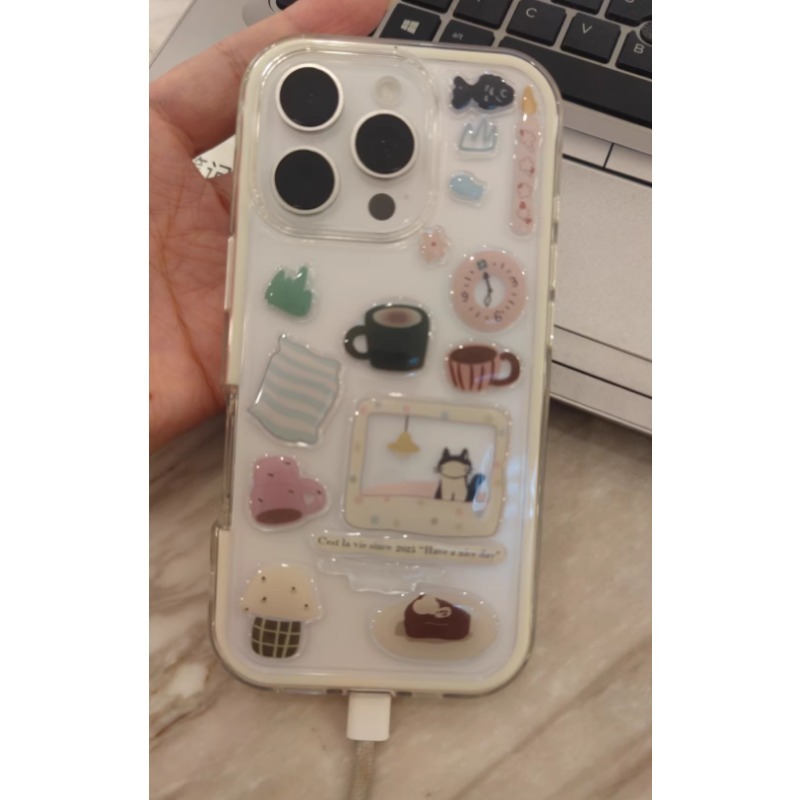 Cute Black Cat Clock Sticker S - Diy In Electronics のレビューと価格