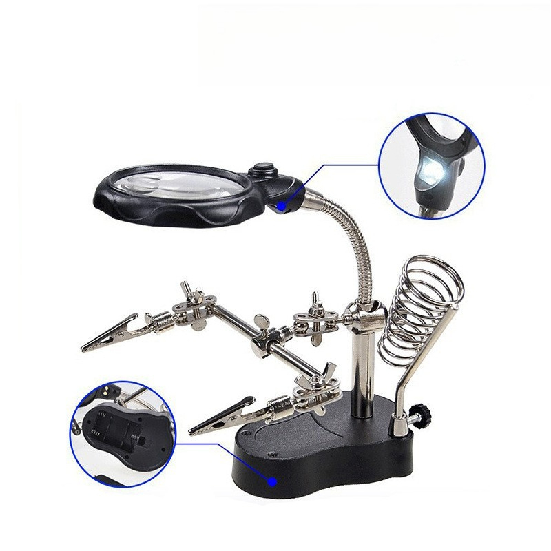 Lighted Magnifying Glass with  - Diy Electronics Workstation のレビューと価格