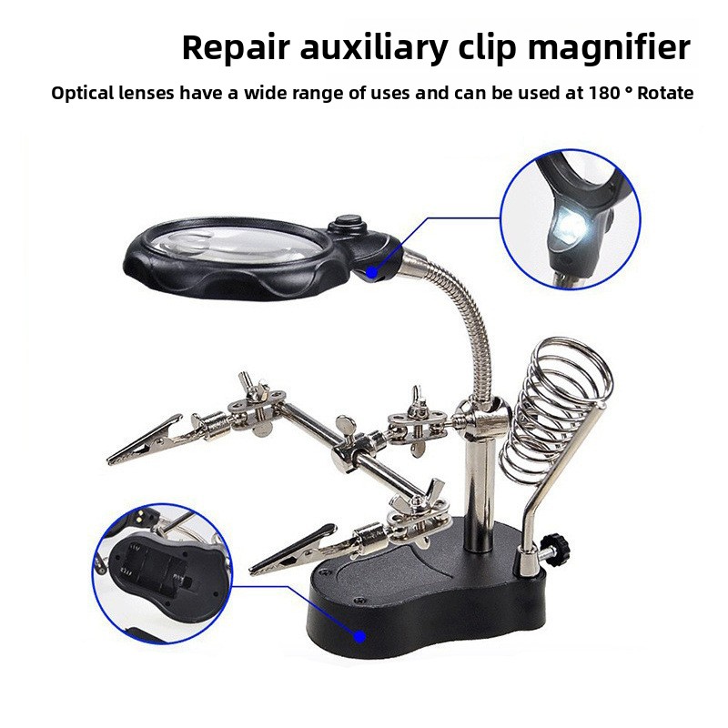 Lighted Magnifying Glass with  - Diy Electronics Workstation のレビューと価格