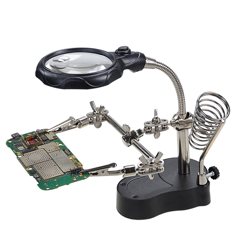 Lighted Magnifying Glass with  - Diy Electronics Workstation のレビューと価格