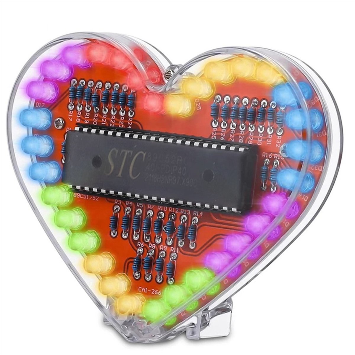 REST Heart Shaped RGB LED Flas - Diy Electronics Projects For Students のレビューと価格