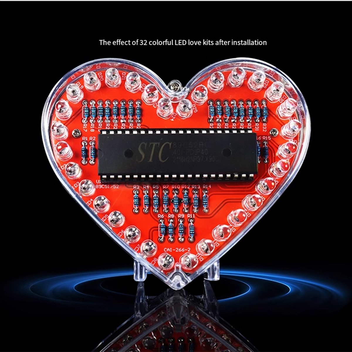 REST Heart Shaped RGB LED Flas - Diy Electronics Projects For Students のレビューと価格