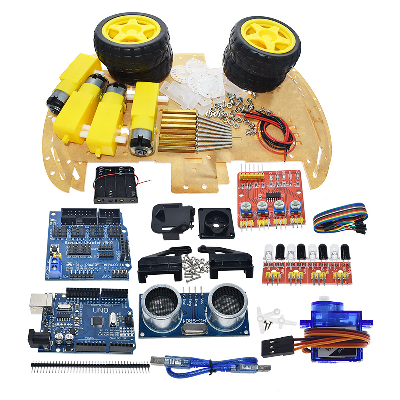 For Arduino UNO R3 Robot 4WD C - Diy Electronics India のレビューと価格