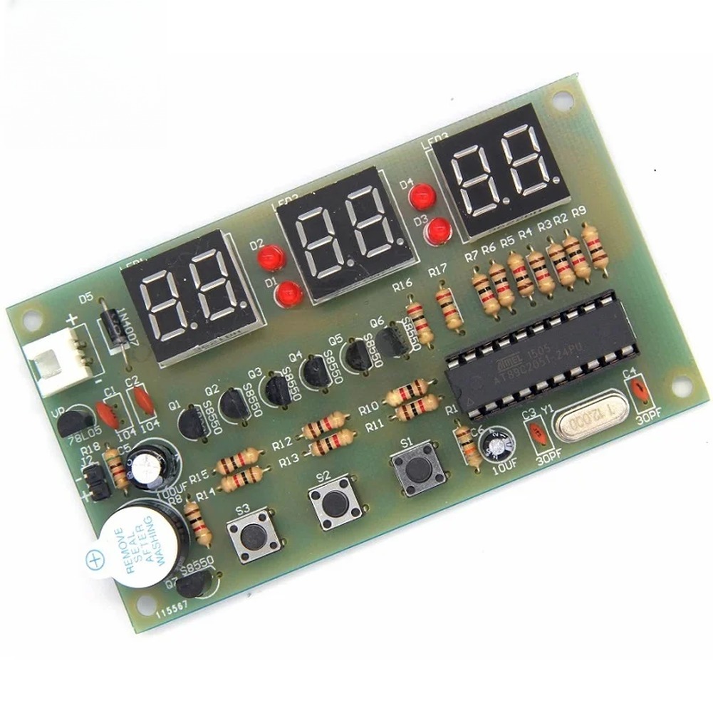 12V Digital Clock DIY Kit Alar - Useful Diy Electronics Projects のレビューと価格