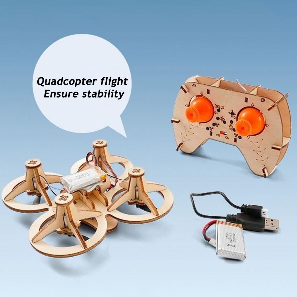 Rc Drone Toy Wooden Drone Puzz - Diy Electronics Kids のレビューと価格