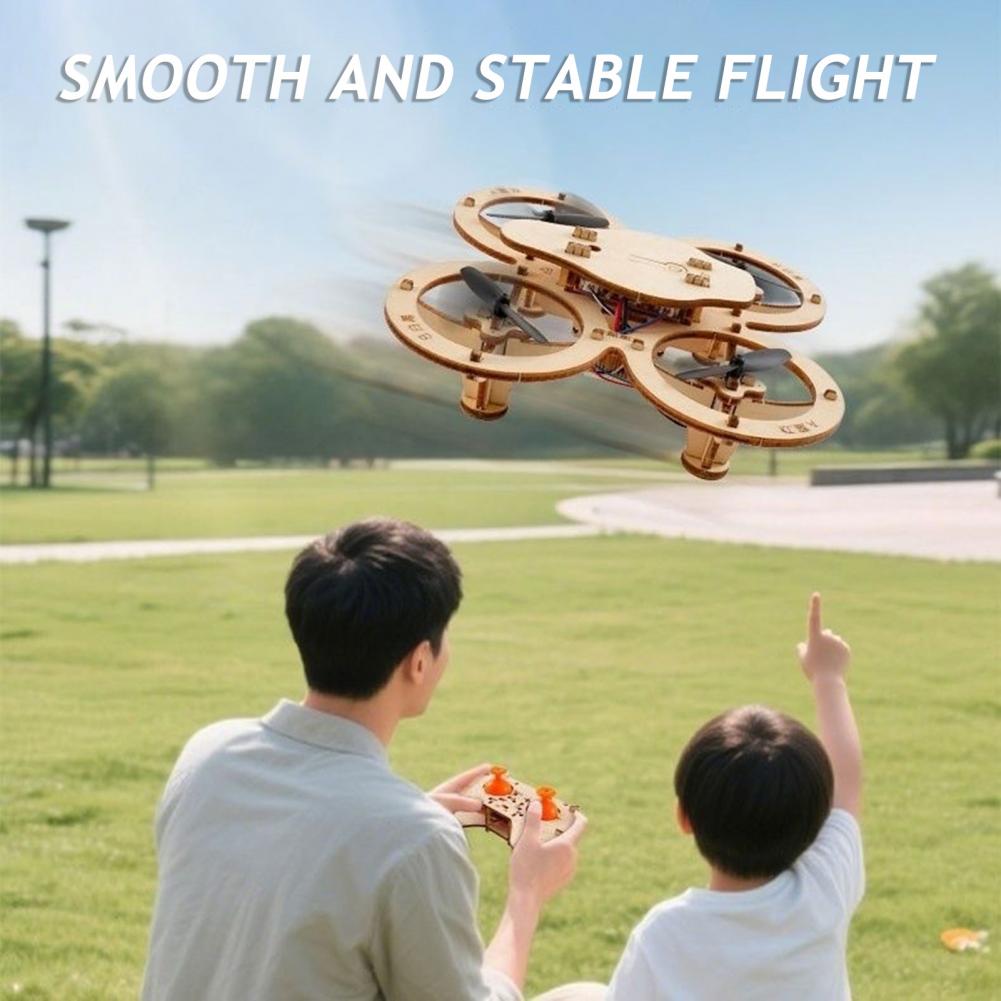 Rc Drone Toy Wooden Drone Puzz - Diy Electronics Kids のレビューと価格