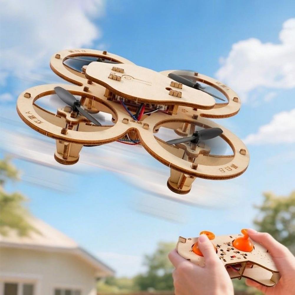 Rc Drone Toy Wooden Drone Puzz - Diy Electronics Kids のレビューと価格