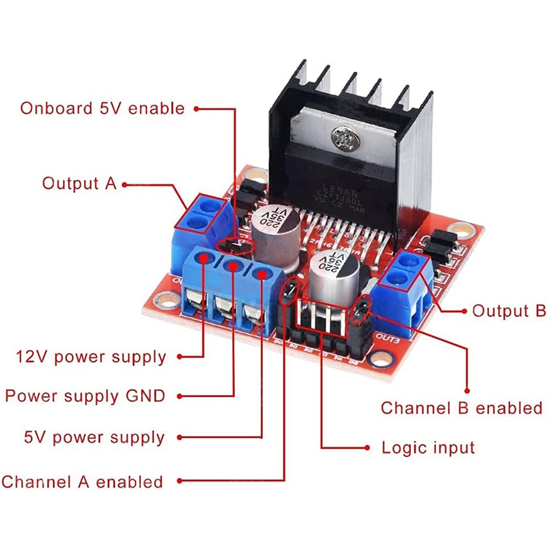L298N driver board module L298 - L298N Motor Driver のレビューと価格