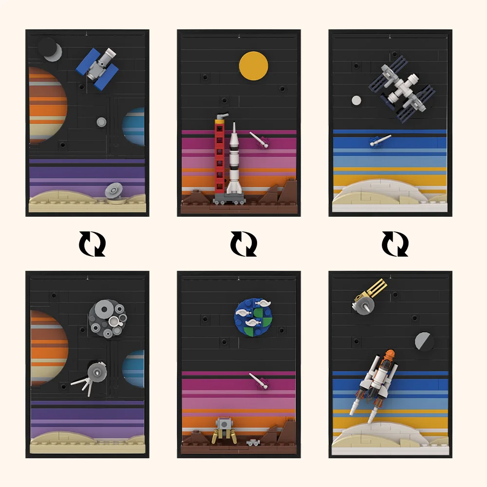 MOC Space Story Postcard Model - Diy Electronics Art のレビューと価格