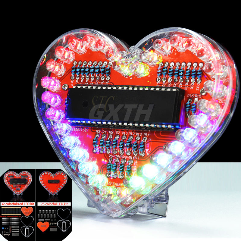 Colorful LED Love DIY Kit MCU  - Diy Electronics Projects For Students のレビューと価格