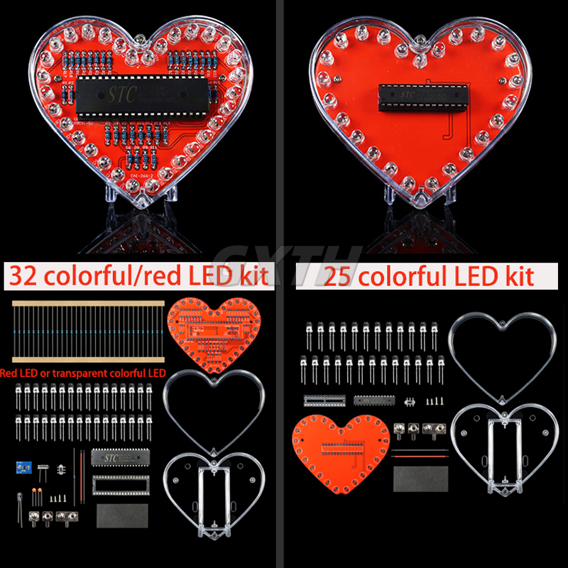 Colorful LED Love DIY Kit MCU  - Diy Electronics Projects For Students のレビューと価格
