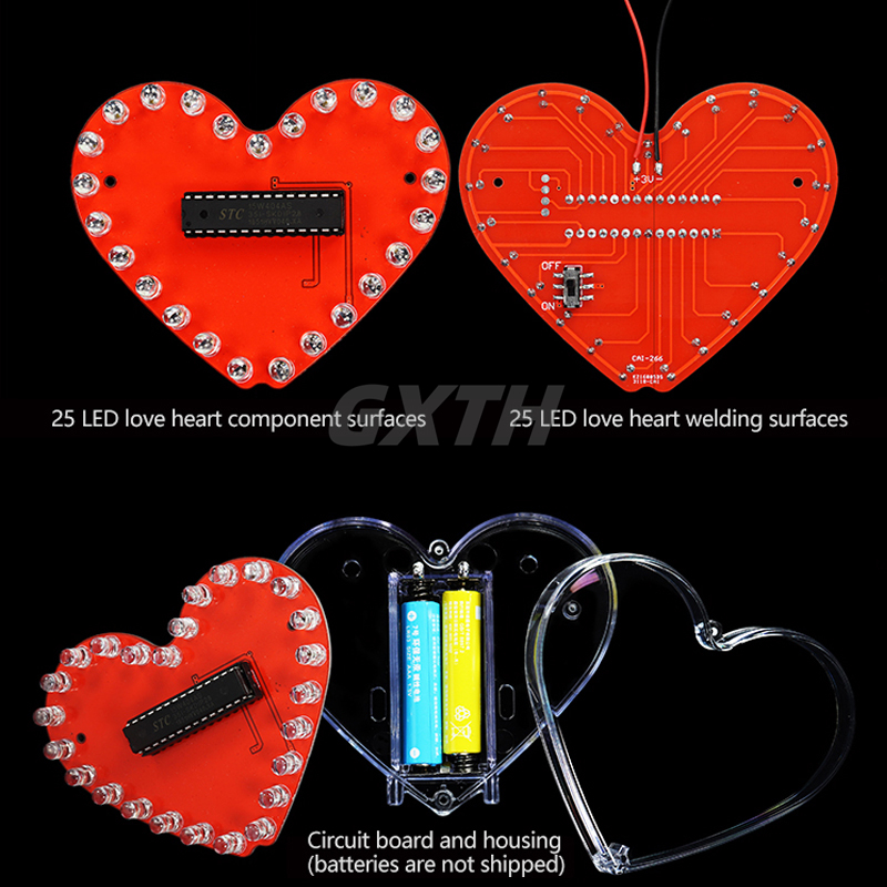 Colorful LED Love DIY Kit MCU  - Diy Electronics Projects For Students のレビューと価格