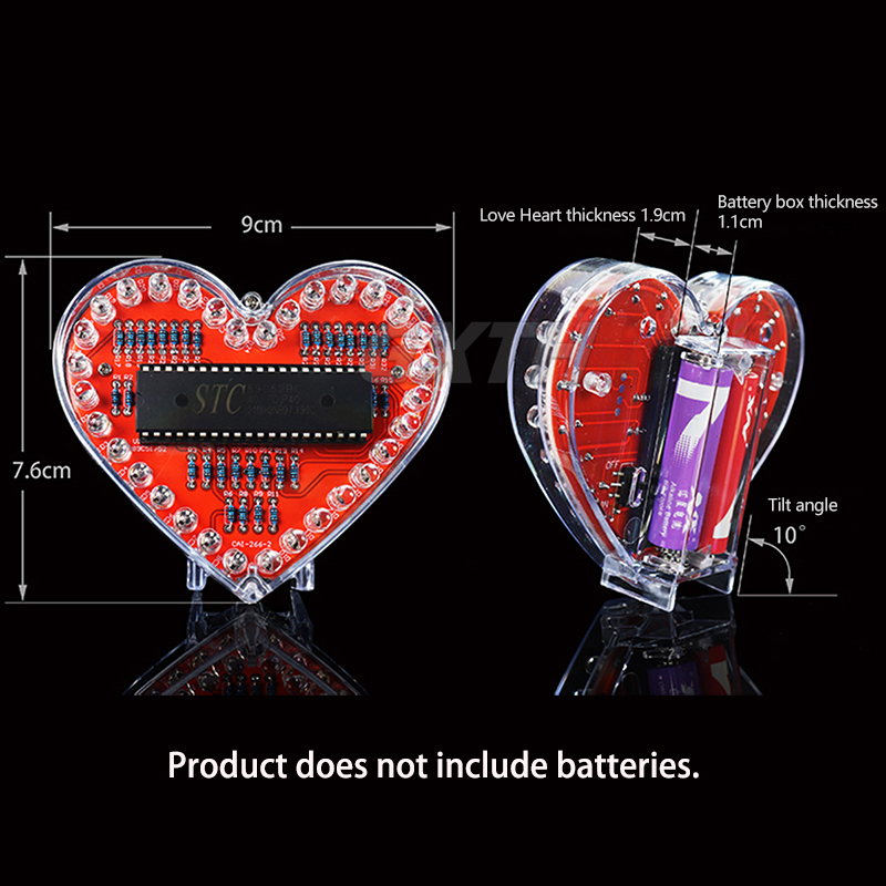Colorful LED Love DIY Kit MCU  - Diy Electronics Projects For Students のレビューと価格