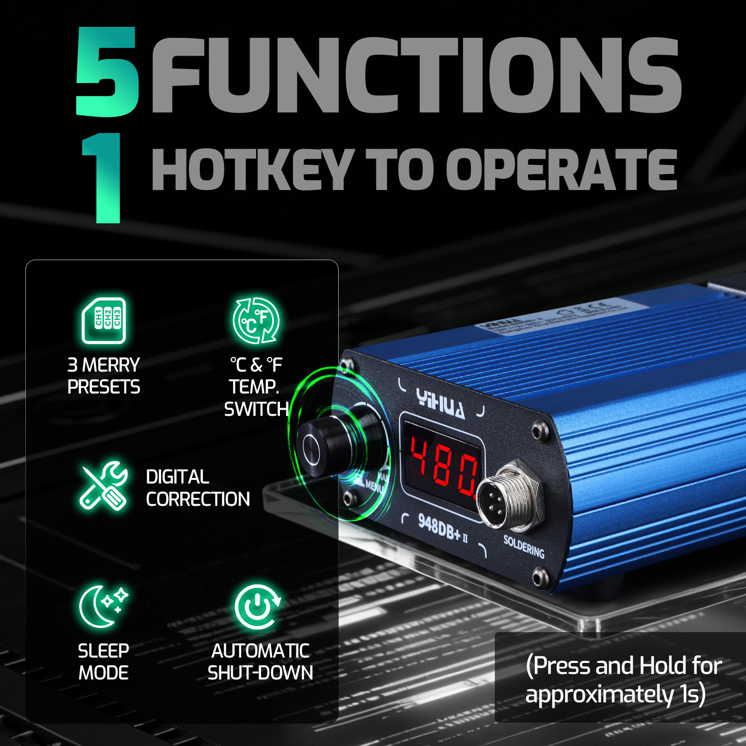 YIHUA 948DB+-II 75W Quick Heat - Diy Soldering Station No Electronics のレビューと価格