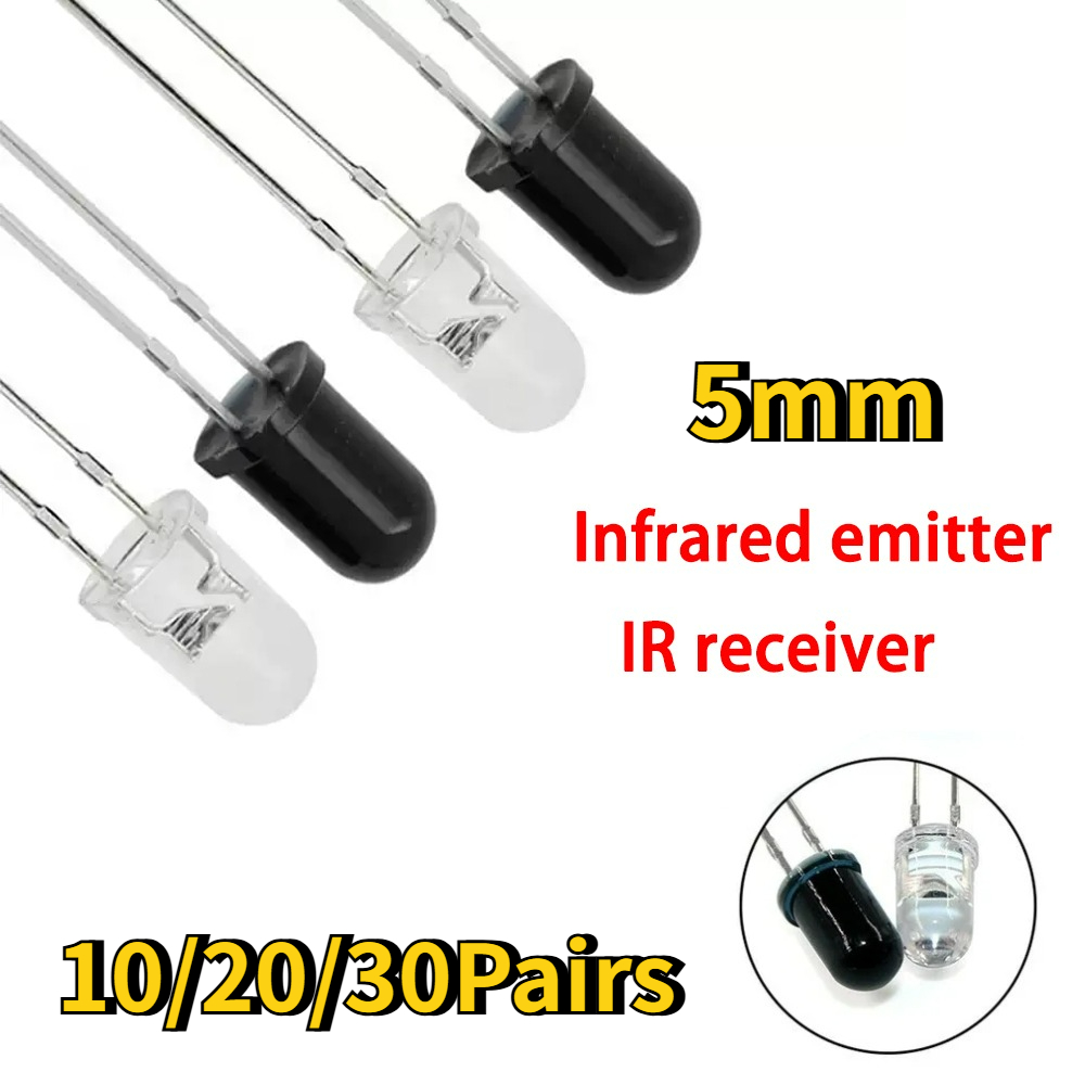 10-30Pairs 5mm 940nm IR LED Di - Diy Electronics India のレビューと価格
