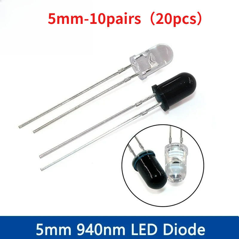 10-30Pairs 5mm 940nm IR LED Di - Diy Electronics India のレビューと価格