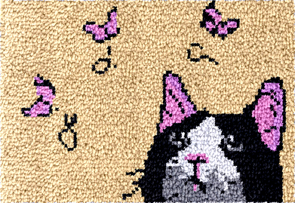Cat Butterfly latch hook kits  - Diy Electronics Kits For Adults のレビューと価格