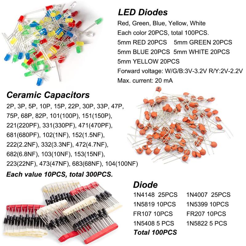 New 1400PCS Basic Electronic C - Diy Electronics Basics のレビューと価格