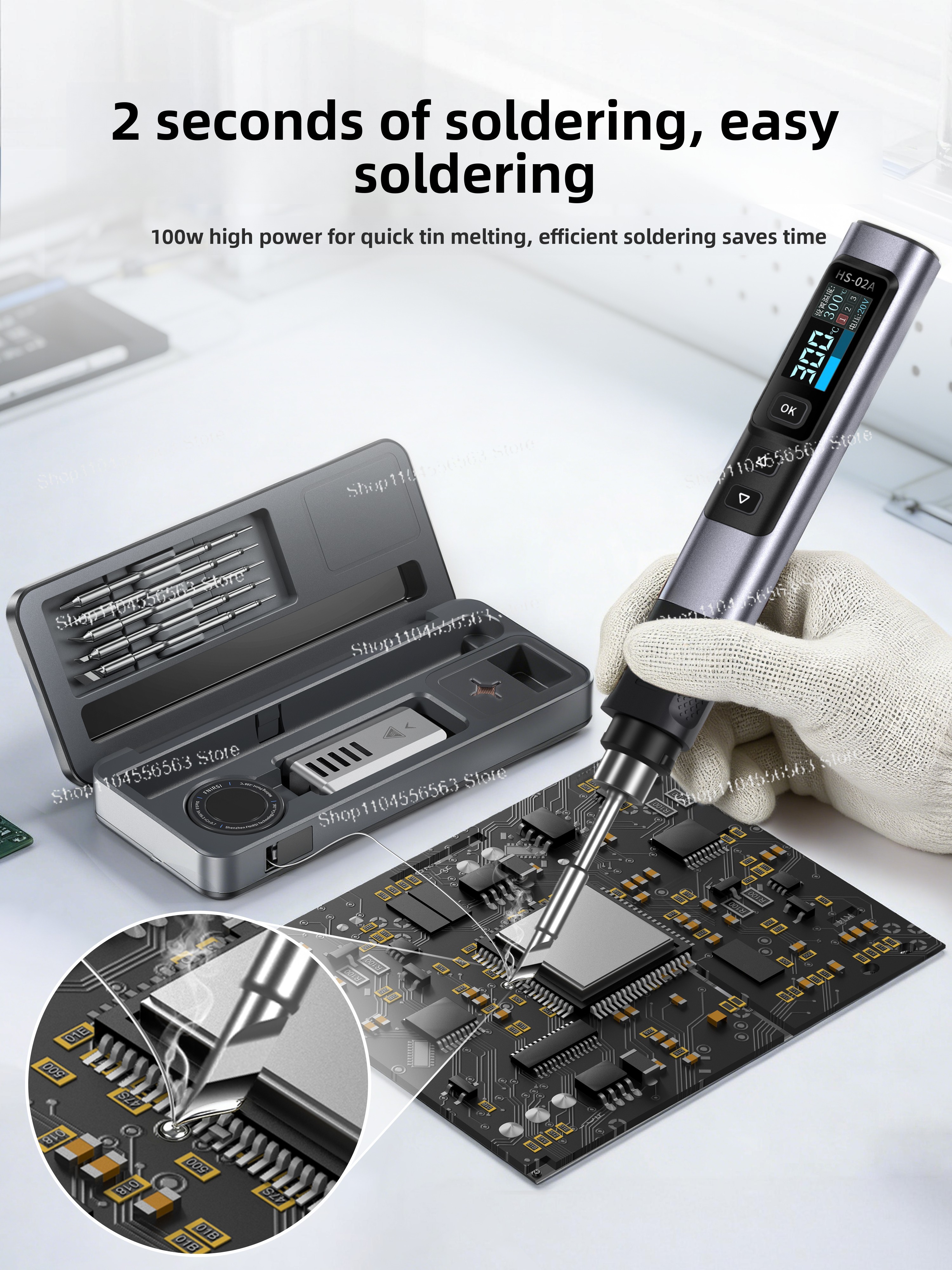Smart Soldering Iron Kit HS02  - Diy Electronics Workstation のレビューと価格