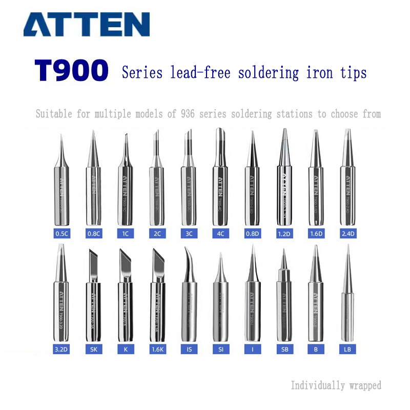 Original ATTEN 5Pcs T900-M Aut - Diy Soldering Station No Electronics のレビューと価格