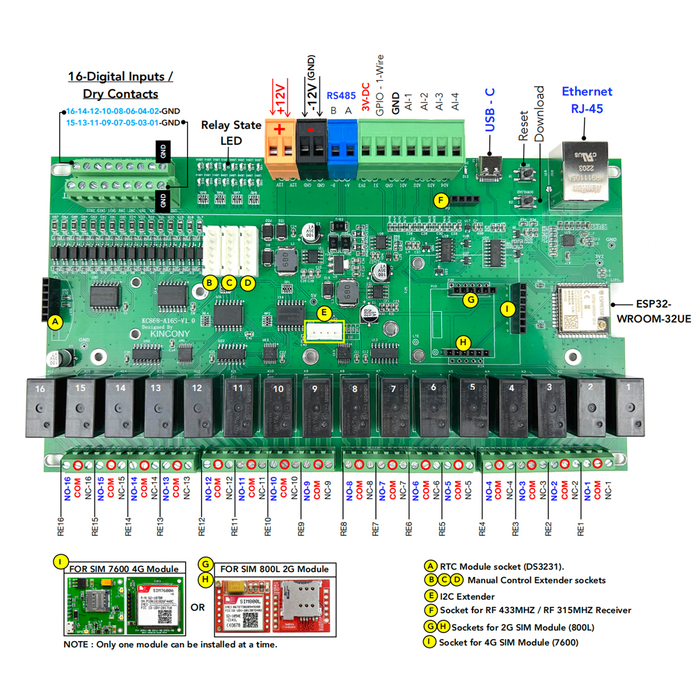 KC868-A16S 16CH ESP32 Relay Bo - Rtc Module Ds3231 のレビューと価格