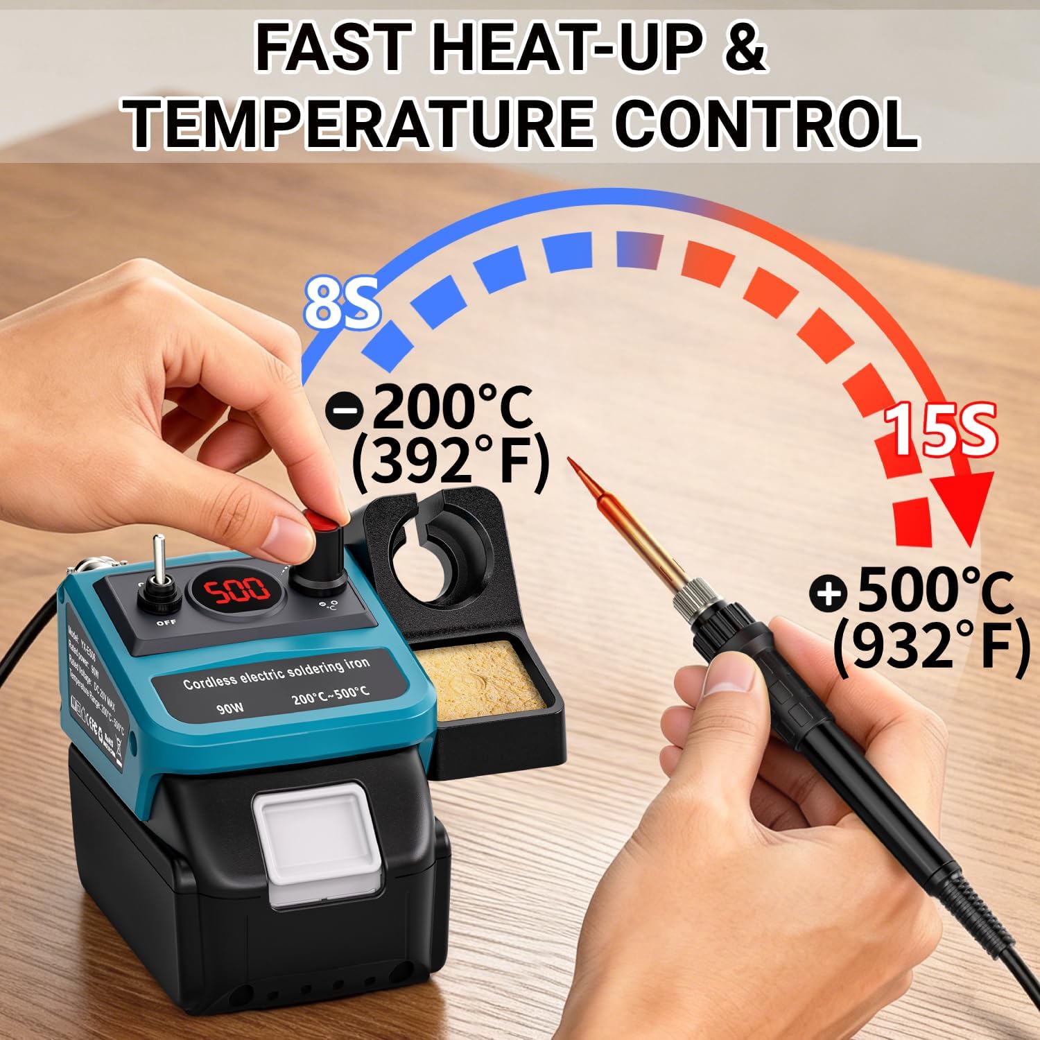 90W LED Digital Cordless Solde - Diy Electronics Set のレビューと価格