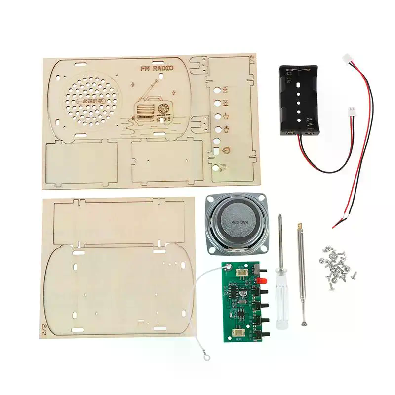 DIY Wooden FM Radio Kit Vintag - Diy Electronics Projects For Students のレビューと価格