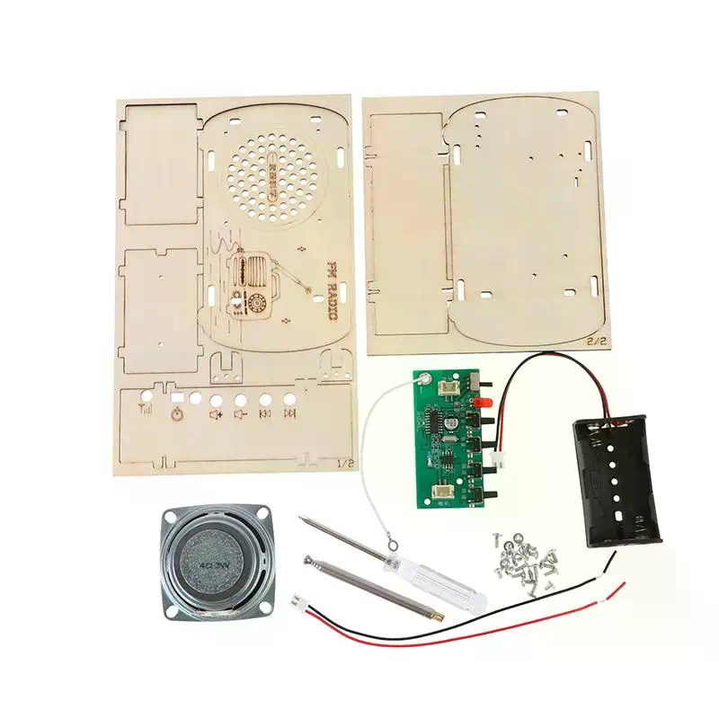DIY Wooden FM Radio Kit Vintag - Diy Electronics Projects For Students のレビューと価格