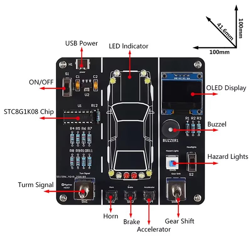 AT82-DIY Car Driving Simulatio - Diy Electronics Projects For Students のレビューと価格