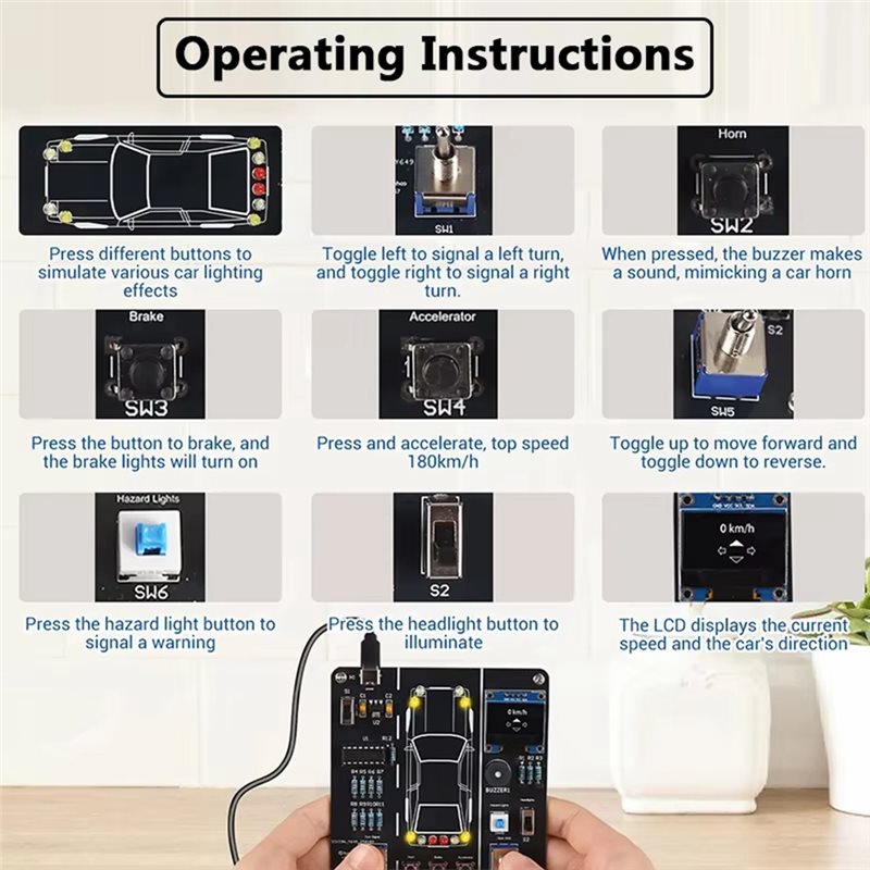 AT82-DIY Car Driving Simulatio - Diy Electronics Projects For Students のレビューと価格