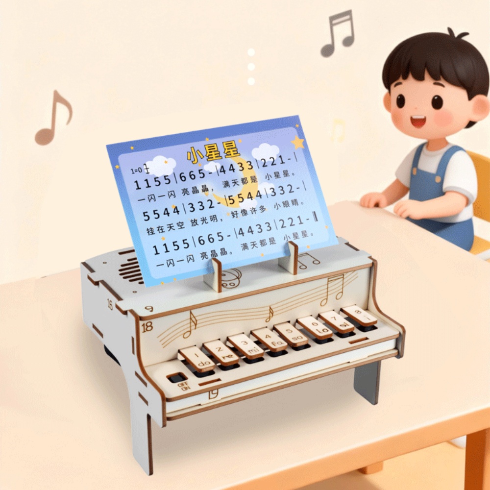 DIY Wooden Electronic Piano Mo - Diy Electronics Kids のレビューと価格