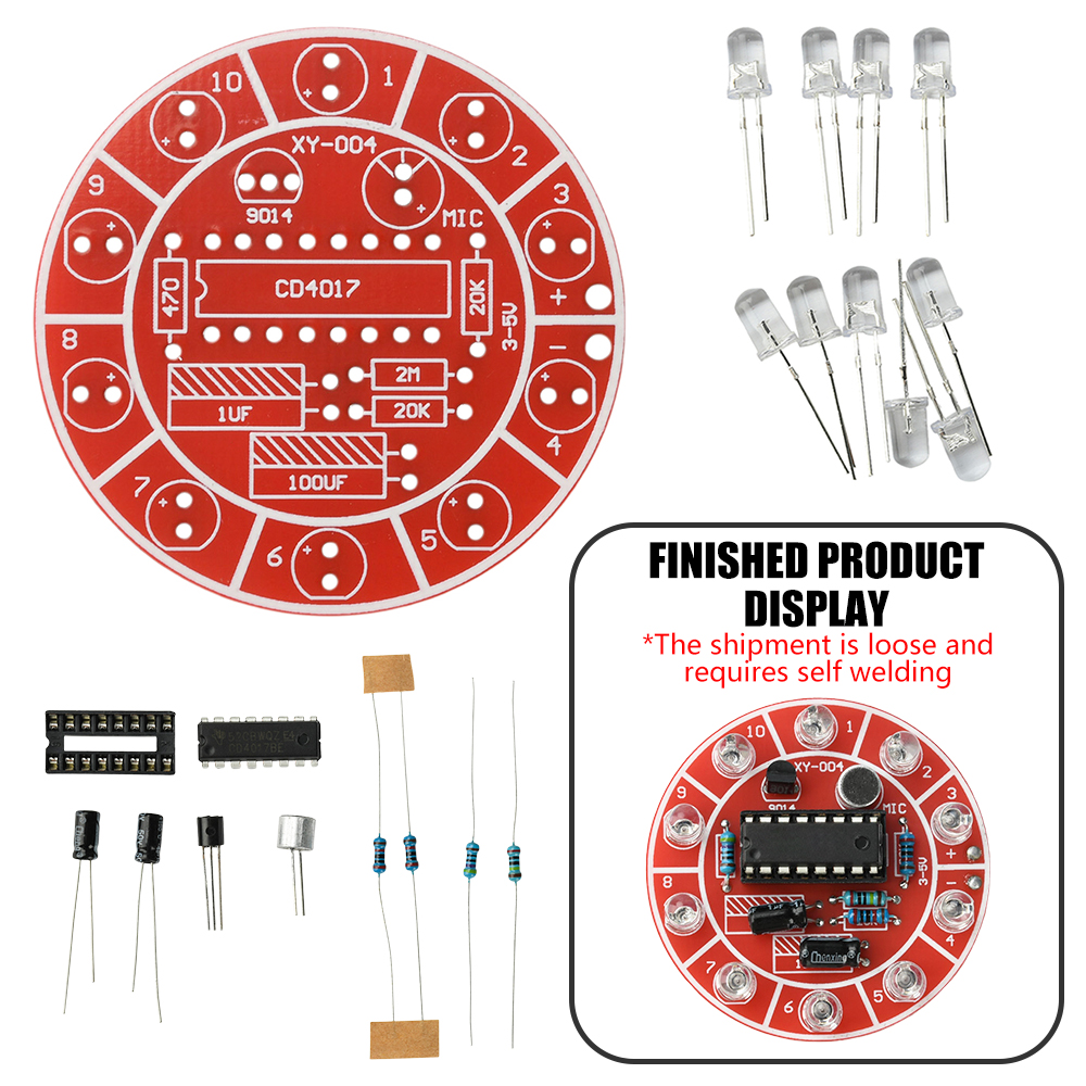 10 LED Bead Running Light DIY  - Diy Electronics Basics のレビューと価格