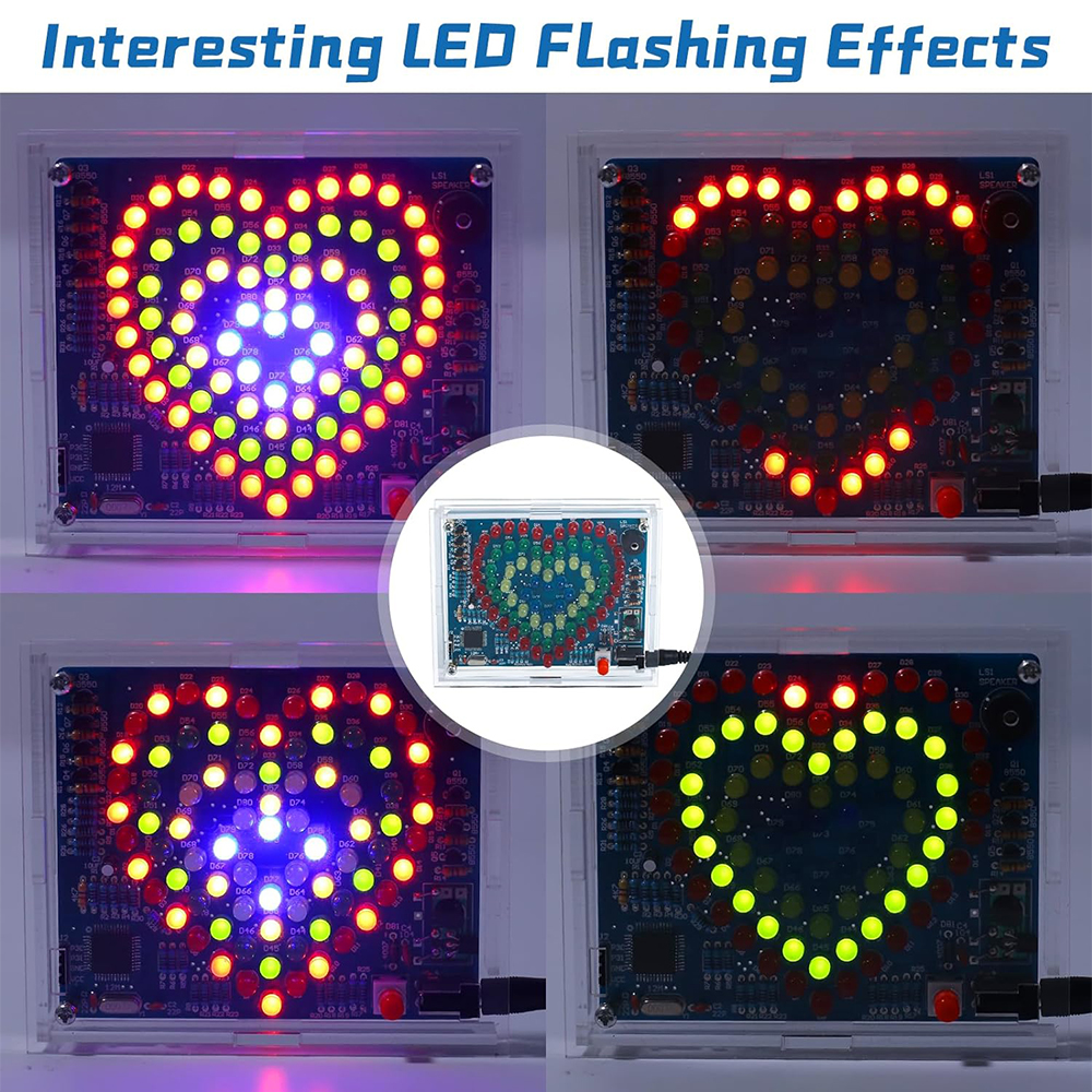 DIY LED Electronic Kit Heart S - Diy Electronics Projects For Students のレビューと価格