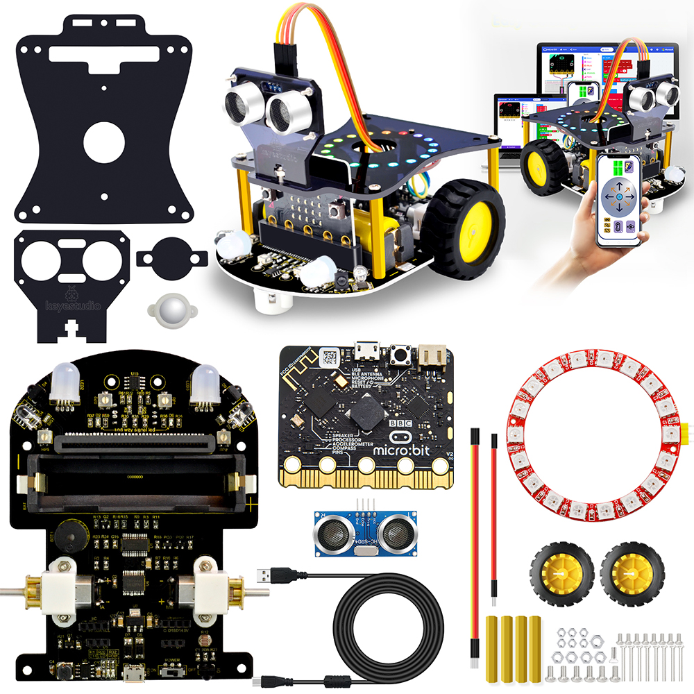 Kidsbits 2WD Microbit V2 Robot - Diy Robot Electronics Kit のレビューと価格