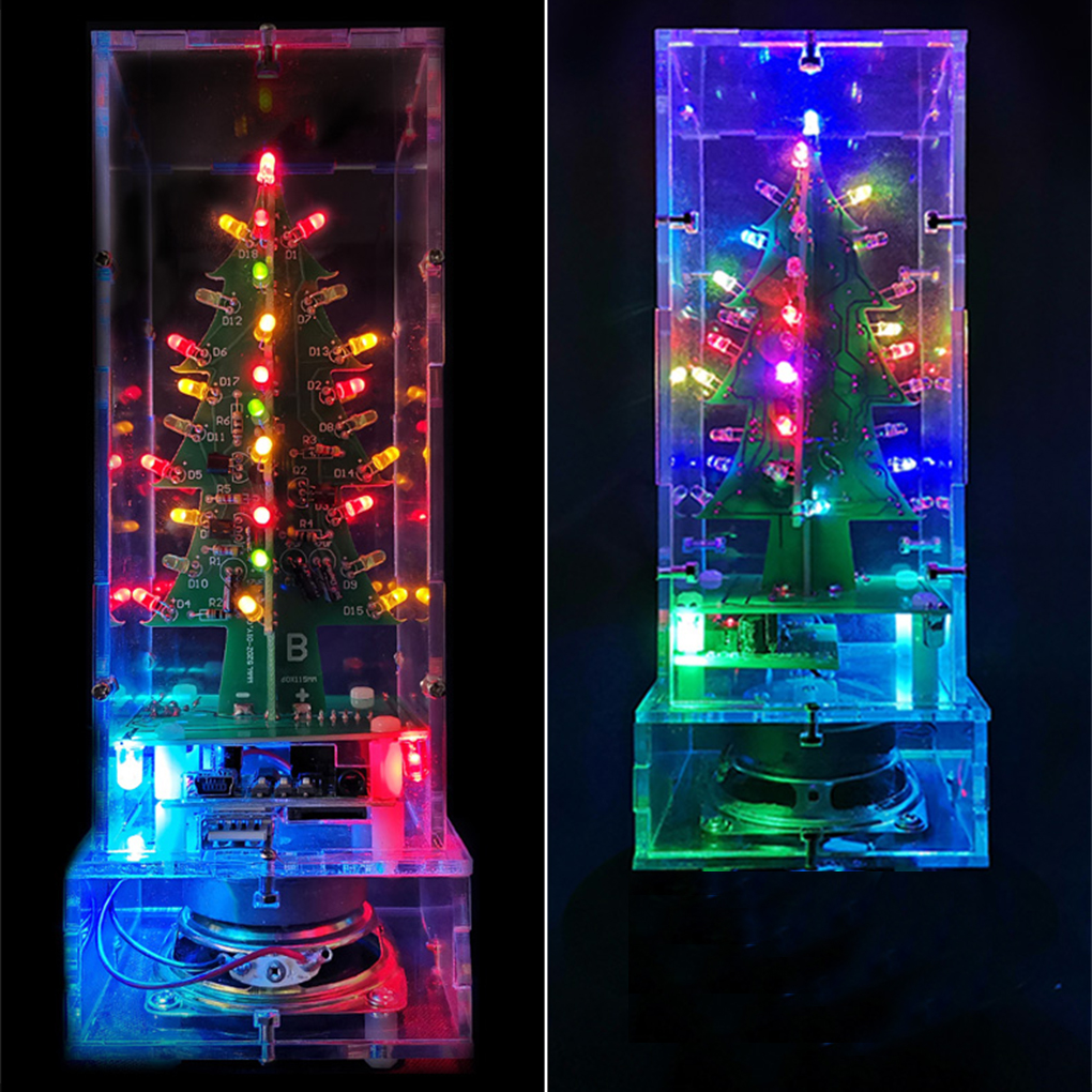 LED Colorful Christmas Tree DI - Diy Electronics Set のレビューと価格