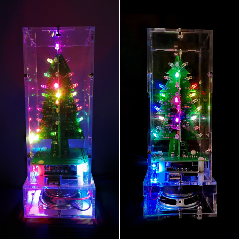 LED Colorful Christmas Tree DI - Diy Electronics Set のレビューと価格