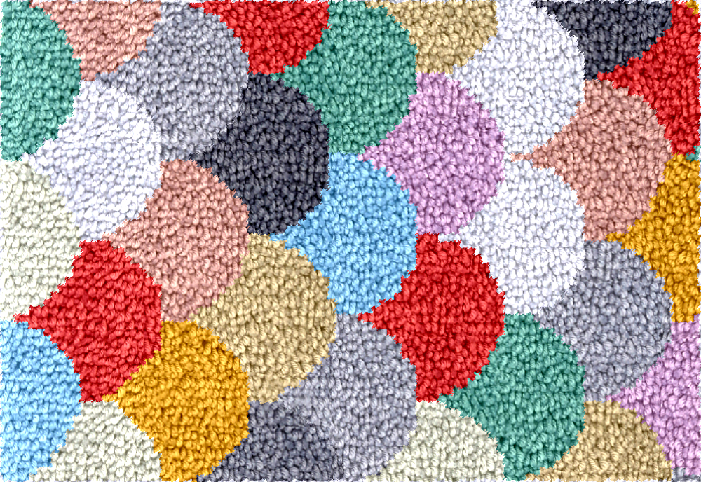 geometry Large latch hook rug  - Diy Electronics Kits For Adults のレビューと価格