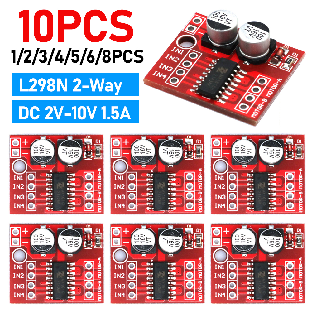 1-10pcs L298N 2-Way DC Motor D - L298N Motor Driver のレビューと価格