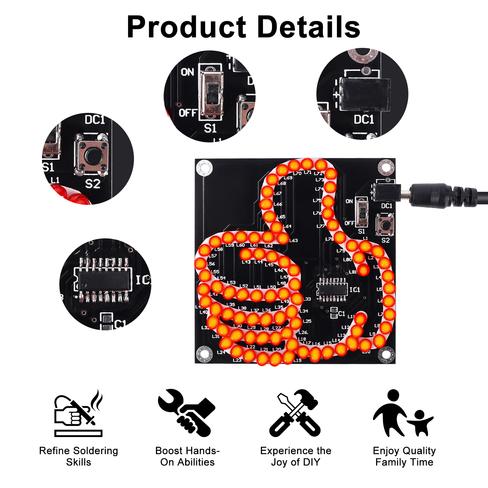 DIY Soldering Kit Thumb Sign L - Diy Electronics Projects For Students のレビューと価格
