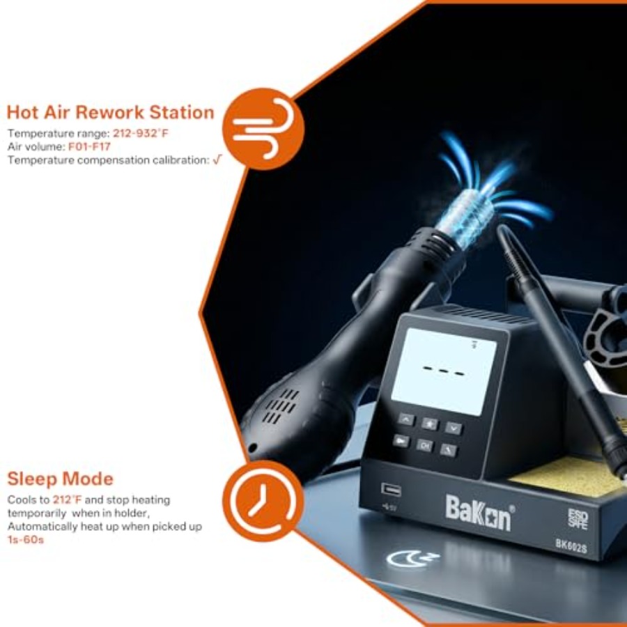 BK602S 2 in1 Soldering Iron Ho - Diy Electronics Workstation のレビューと価格