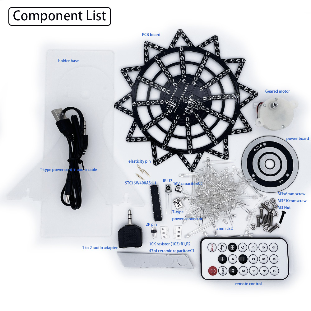 DIY electronic kit LED rotatin - Diy Electronics India のレビューと価格